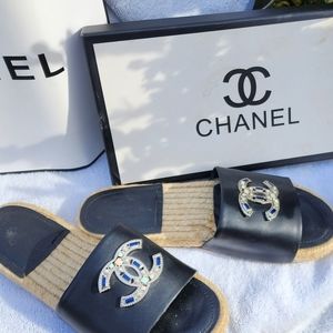 Chanel sandals with stones